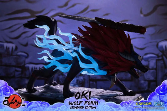 Okami: Oki (Wolf Form) – Resin Statue – ca. 35 cm