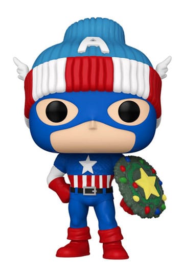 Marvel POP! Vinyl Figur Holiday Capt. America 9 cm