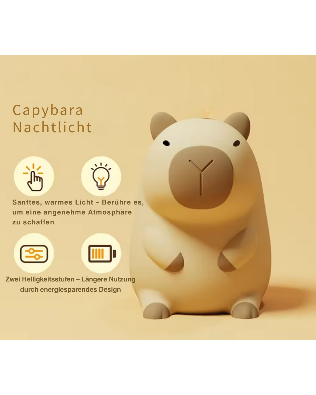 Capybara Nachtlicht groß (USB)