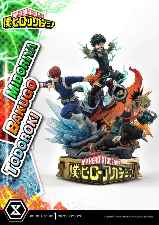My Hero Academia: Midoriya, Bakugo & Todoroki Diorama Statue (Prime 1 Studio) – 68 cm