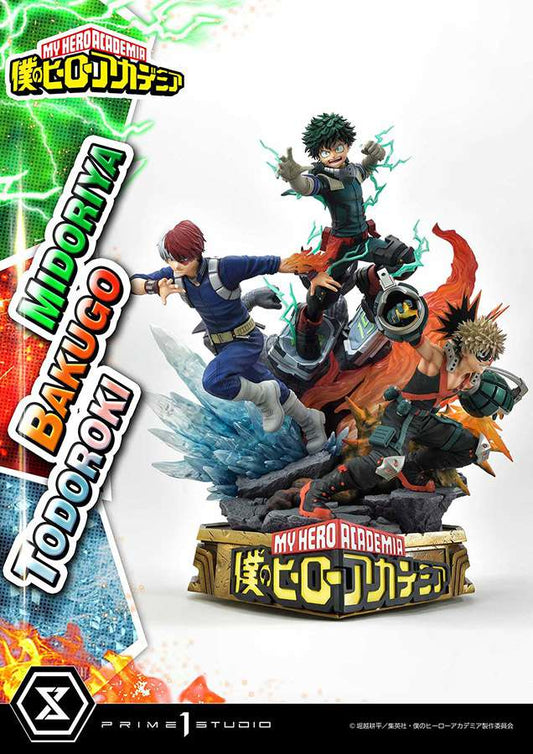 My Hero Academia: Midoriya, Bakugo & Todoroki Diorama Statue (Prime 1 Studio) – 68 cm