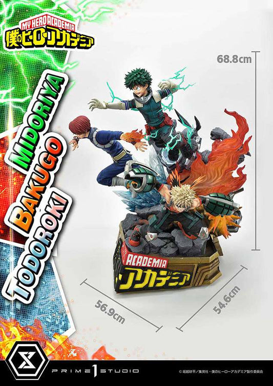 My Hero Academia: Midoriya, Bakugo & Todoroki Diorama Statue (Prime 1 Studio) – 68 cm