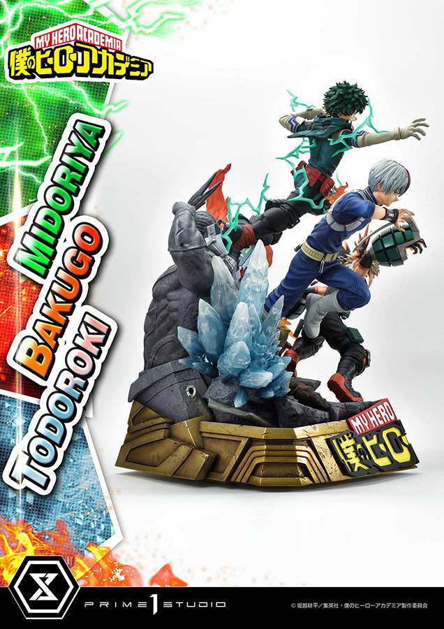 My Hero Academia: Midoriya, Bakugo & Todoroki Diorama Statue (Prime 1 Studio) – 68 cm