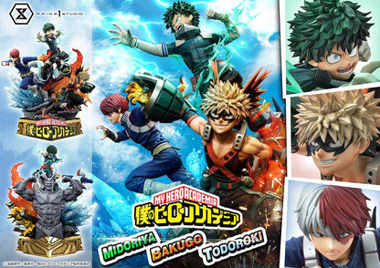 My Hero Academia: Midoriya, Bakugo & Todoroki Diorama Statue (Prime 1 Studio) – 68 cm