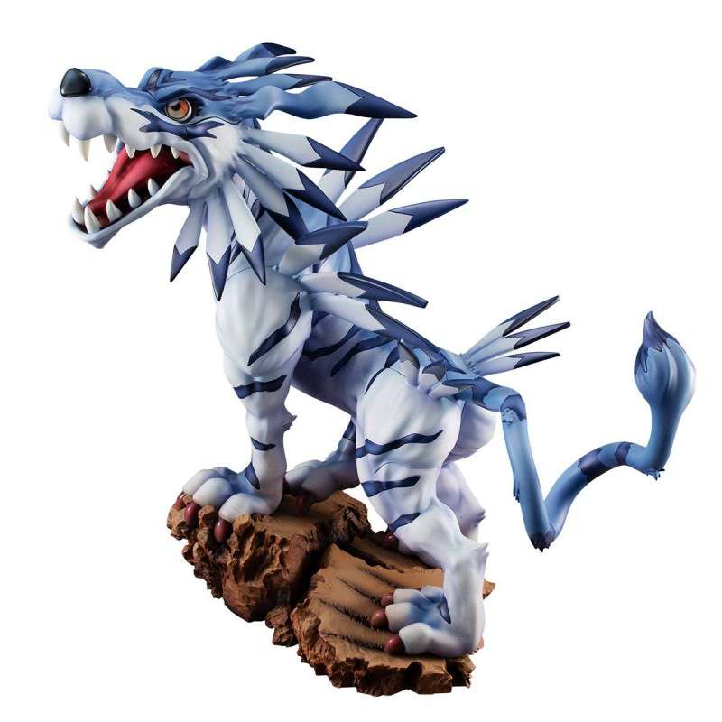 Digimon: Garurumon Battle Gem Statue
