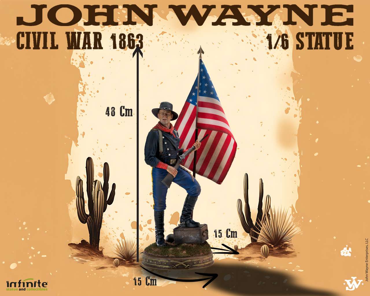 John Wayne Civil War 1863 – 1/6 Resin Statue