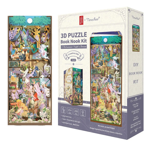 Book Nook Kit – DIY „A Midsummer Night’s Dream“ mit LED-Beleuchtung (206 Teile)