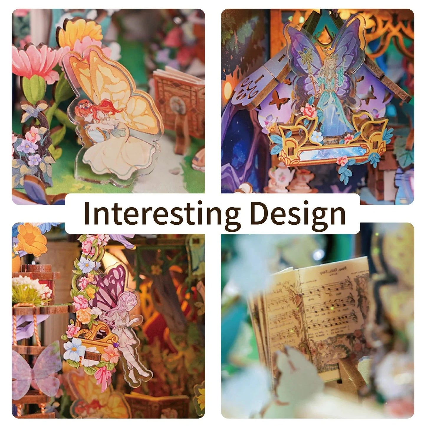 Book Nook Kit – DIY „A Midsummer Night’s Dream“ mit LED-Beleuchtung (206 Teile)