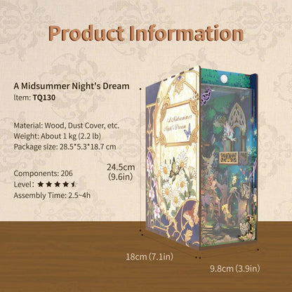 Book Nook Kit – DIY „A Midsummer Night’s Dream“ mit LED-Beleuchtung (206 Teile)