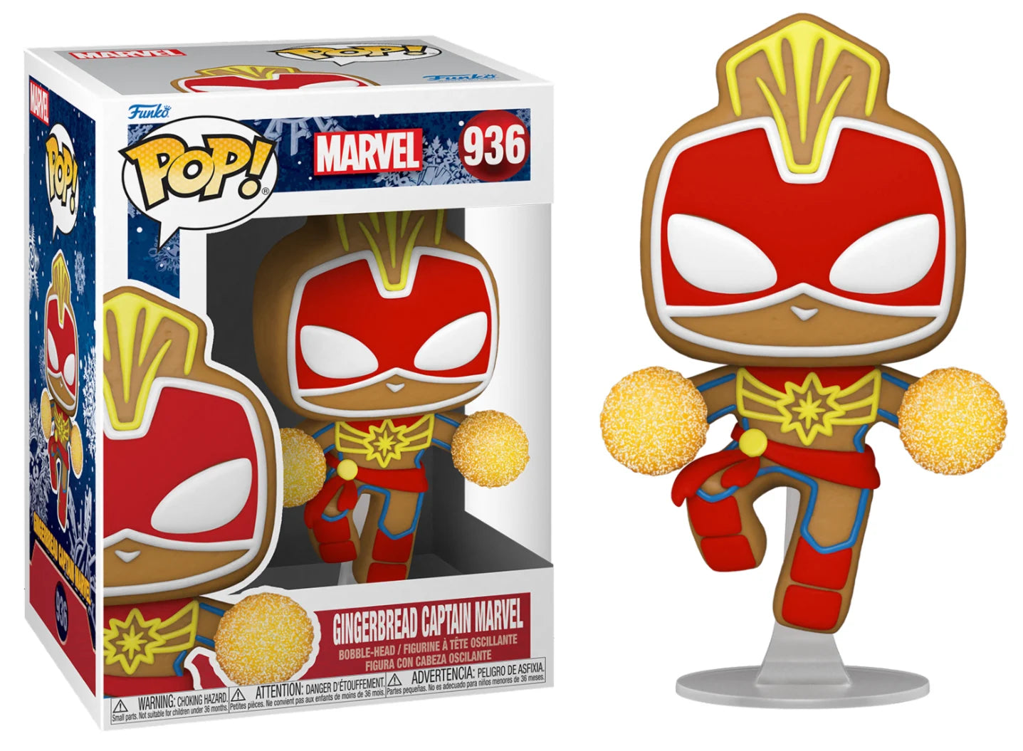 MARVEL - POP N° 936 - Gingerbread Captain Marvel