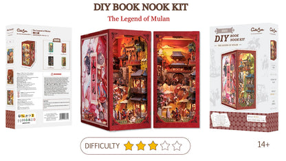 Book Nook Kit – DIY „The Legend of Mulan“ mit LED-Beleuchtung (298 Teile)