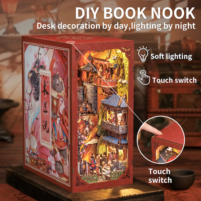 Book Nook Kit – DIY „The Legend of Mulan“ mit LED-Beleuchtung (298 Teile)