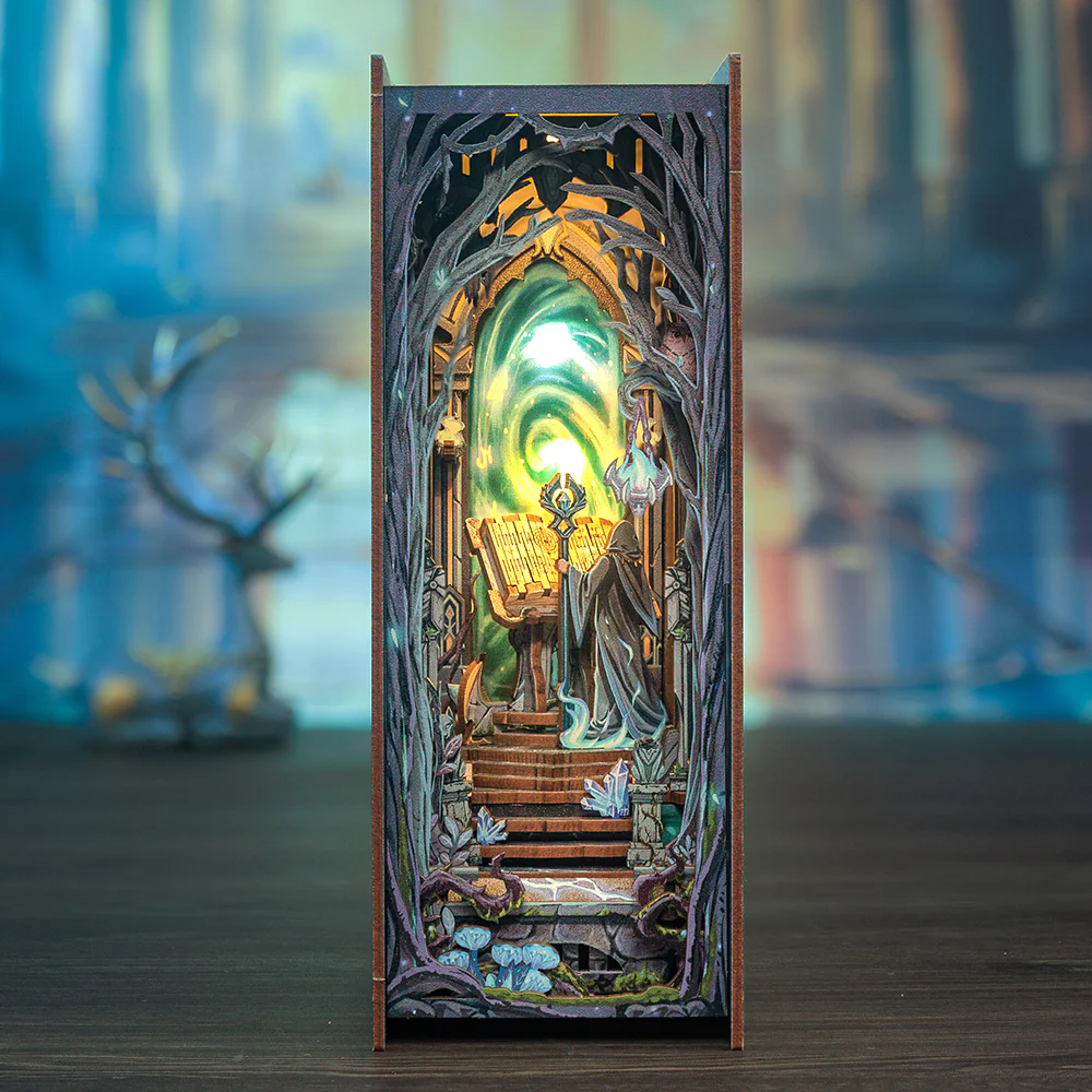 Book Nook Kit – DIY „The Gate of Wonderland“ mit LED-Beleuchtung (107 Teile)