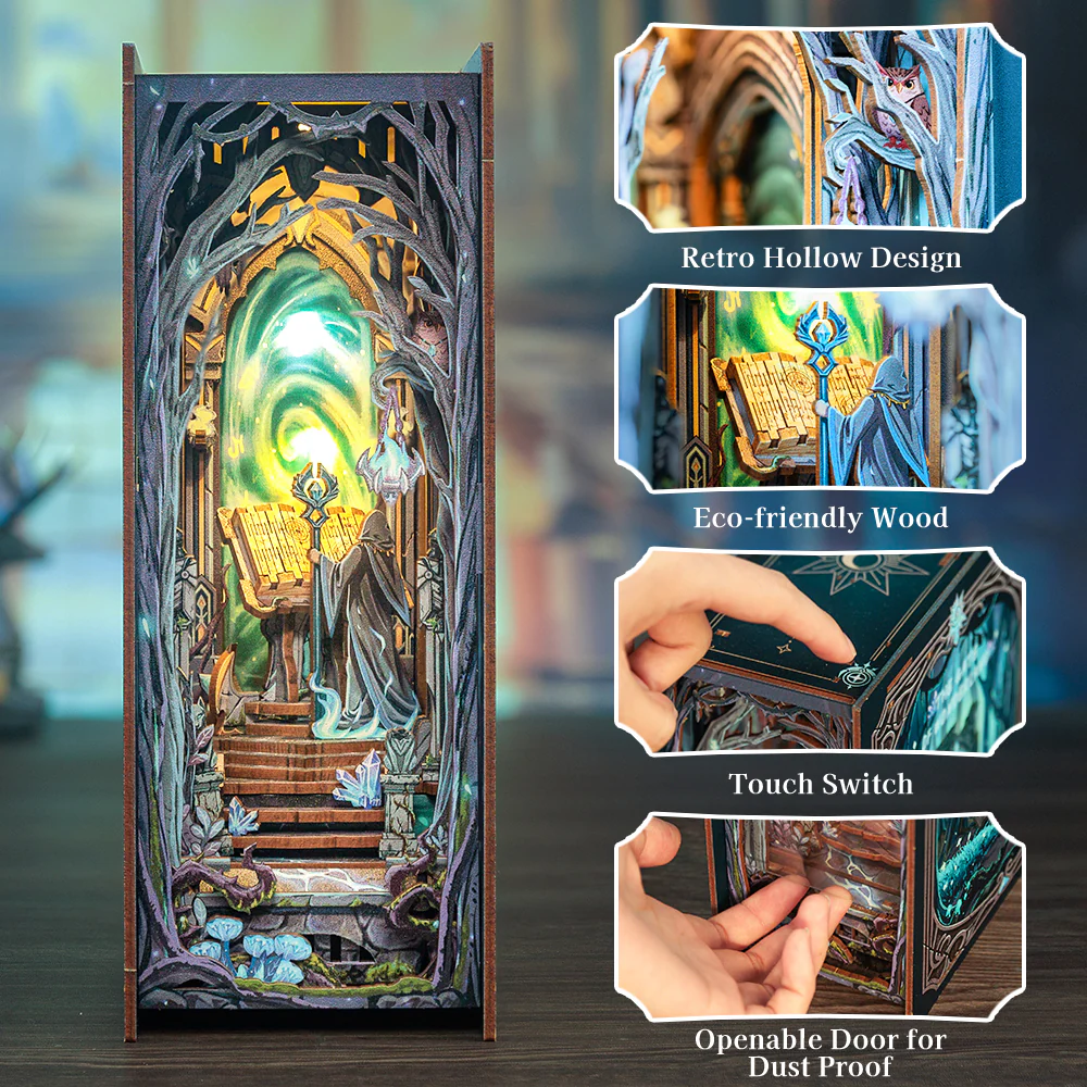 Book Nook Kit – DIY „The Gate of Wonderland“ mit LED-Beleuchtung (107 Teile)