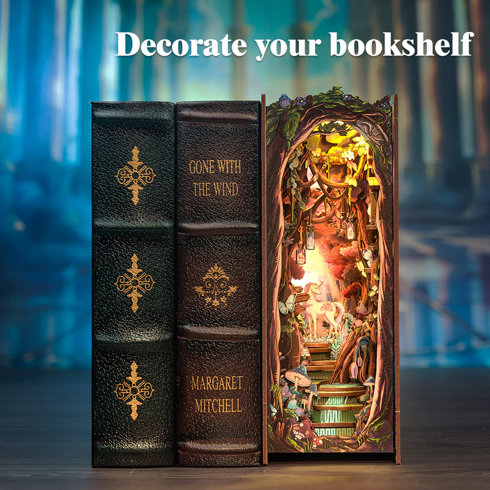 Book Nook Kit – DIY „The Grace of the Forest“ mit LED-Beleuchtung (89 Teile)