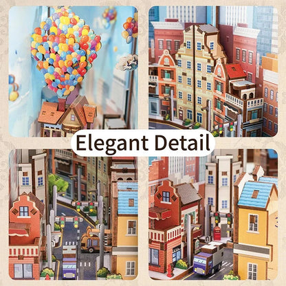 Book Nook Kit – DIY „Travel with the Wind“ mit LED-Beleuchtung (143 Teile)