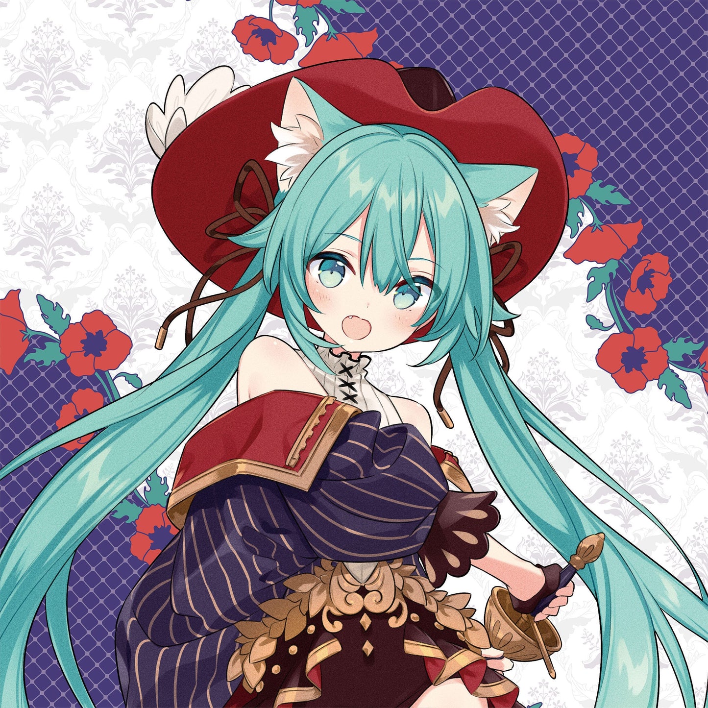 Hatsune Miku PVC Statue Hatsune Miku Wonderland Puss in Boots 18 cm (with bonus Mikrofasertuch)